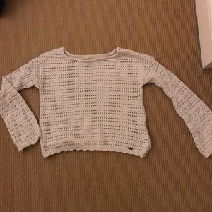 Hollister White Eyelet Sweater